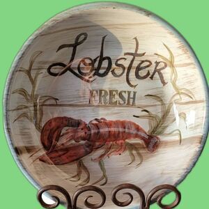 Certified International Kate McRostie Lobster Fresh Serving Bowl 9.25" diameter